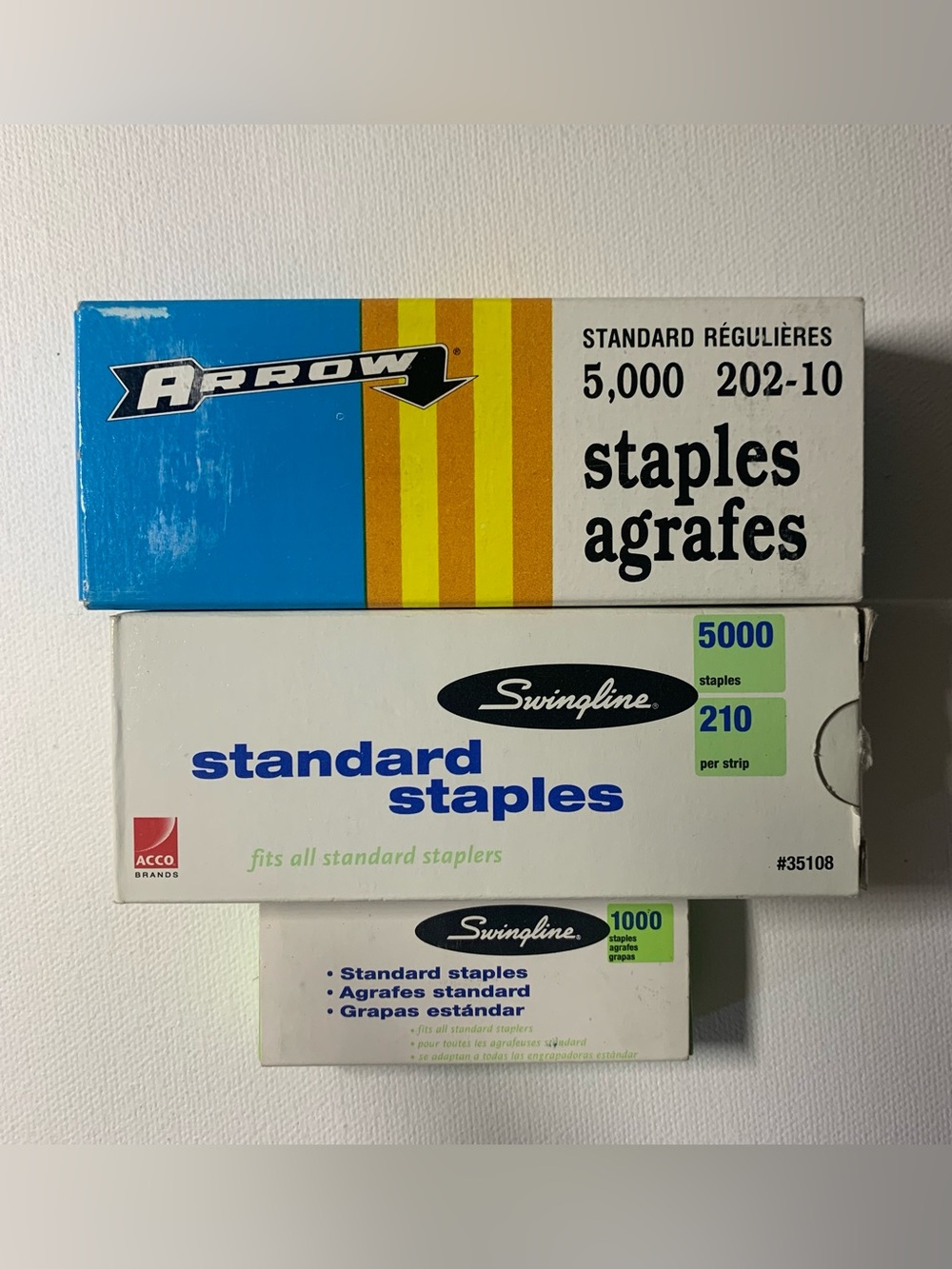 Arrow and Swingline 3 pack of staples
